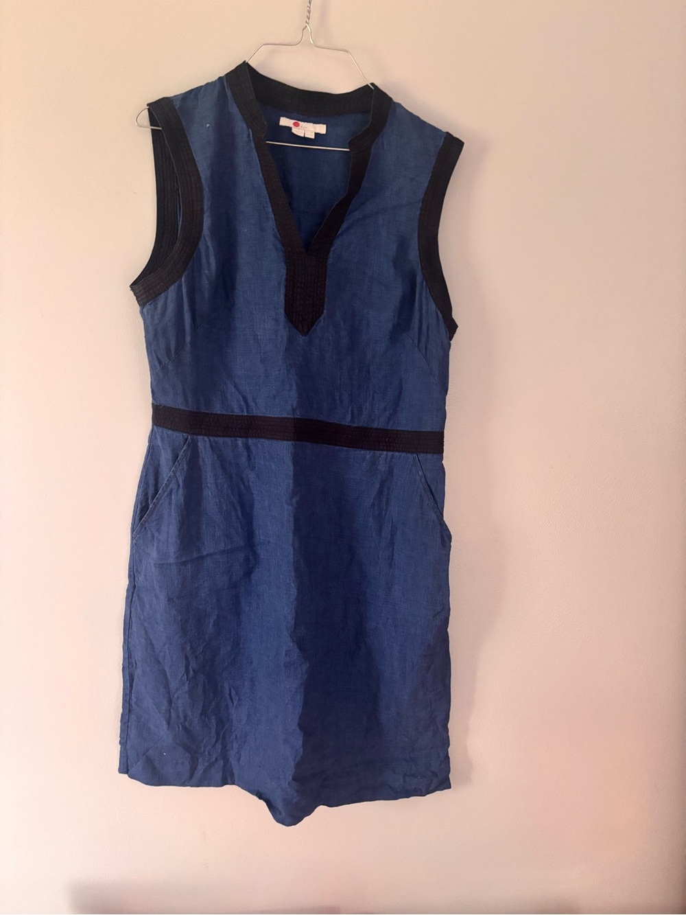 Boden 100% Linen Dress. Blue Size 10. Classic